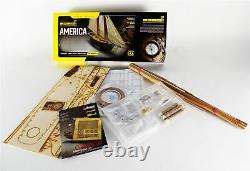 Mamoli MV26 Yacht America Wood Plank-On-Bulkhead Model Ship Kit Scale 1/66