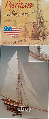 Mamoli MV43 Puritan Model Ship Kit America Cup Winner 1885 Scale 1/50
