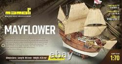 Mamoli MV49 Mayflower Wood Plank-On-Frame Ship Model Kit Scale 1/70