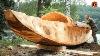 Man Transforms Massive Log Into Amazing Boat Start To Finish Build By Advoko