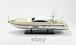 Mangusta 108 Yacht Handcrafted Wooden Boat Model 33