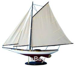 Mantel Office Nautical decor Bermuda Sloop Assembled Model Sail Boat Ship 40