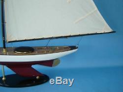 Mantel Office Nautical decor Bermuda Sloop Assembled Model Sail Boat Ship 40