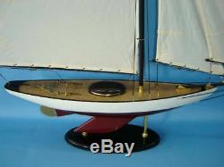 Mantel Office Nautical decor Bermuda Sloop Assembled Model Sail Boat Ship 40