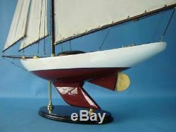 Mantel Office Nautical decor Bermuda Sloop Assembled Model Sail Boat Ship 40