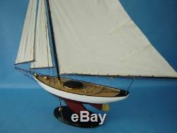 Mantel Office Nautical decor Bermuda Sloop Assembled Model Sail Boat Ship 40