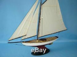 Mantel Office Nautical decor Bermuda Sloop Assembled Model Sail Boat Ship 40