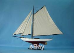 Mantel Office Nautical decor Bermuda Sloop Assembled Model Sail Boat Ship 40