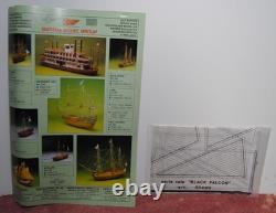 Mantua Black Falcon Wooden Balsa Pirate Ship Model #768. Captain Kidd. 1100