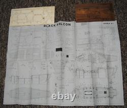Mantua Black Falcon Wooden Balsa Pirate Ship Model #768. Captain Kidd. 1100