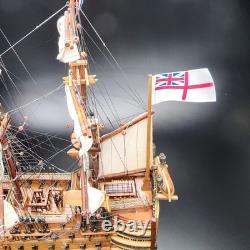 Mint H. M. S Victory 1805 Wood Model Ship Kit Built 30 INCHES LONG Huge Boat