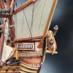 Mint H. M. S Victory 1805 Wood Model Ship Kit Built 30 INCHES LONG Huge Boat