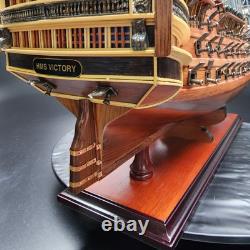 Mint H. M. S Victory 1805 Wood Model Ship Kit Built 30 INCHES LONG Huge Boat