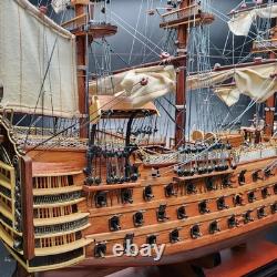 Mint H. M. S Victory 1805 Wood Model Ship Kit Built 30 INCHES LONG Huge Boat