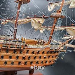 Mint H. M. S Victory 1805 Wood Model Ship Kit Built 30 INCHES LONG Huge Boat