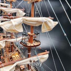 Mint H. M. S Victory 1805 Wood Model Ship Kit Built 30 INCHES LONG Huge Boat