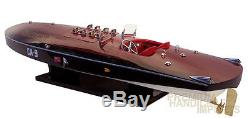 Miss Canada IV Class Hydroplane Handmade Wooden Classic Boat Model NEW
