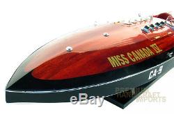 Miss Canada IV Class Hydroplane Handmade Wooden Classic Boat Model NEW
