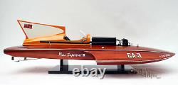 Miss Supertest III Classic Wooden Speed Boat Display Model