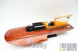 Miss Supertest III Wooden Speed Boat Model