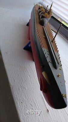 Model Boat 1 400 Submarine Hand Made Gold Plated Detail Not Proboat 30 Model