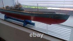 Model Boat 1 400 Submarine Hand Made Gold Plated Detail Not Proboat 30 Model