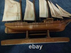 Model Boat Mabel Gray Schooner Beautiful All Wood