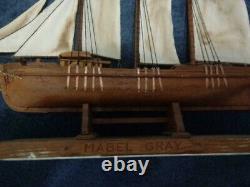 Model Boat Mabel Gray Schooner Beautiful All Wood