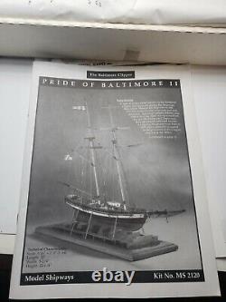 Model Boat Ship Baltimore Clipper Model Shipways Wood Kit No. 2120