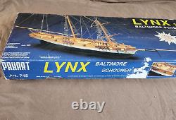 Model Boat Ship Panart Lynx 1812 Baltimore Schooner Laser cut Art. 745