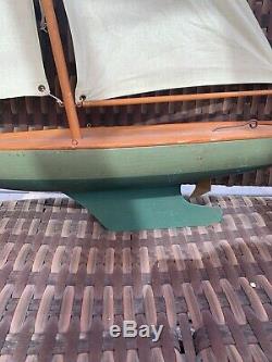 Model Sail Pond Boat Yacht Solid Wood