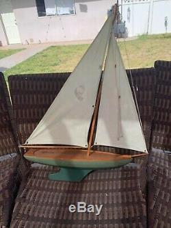 Model Sail Pond Boat Yacht Solid Wood