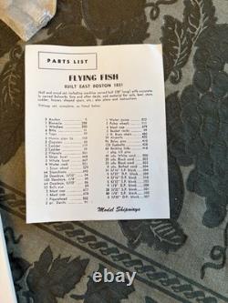 Model Shipways 1851 Flying Fish Clipper Ship 196 Wood Hull Model Kit Boat 1953