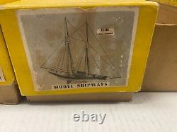 Model Shipways America Yacht Solid Wooden Hull Ship Kit Boats lot of 4 kits