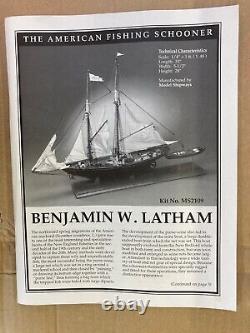 Model Shipways BENJAMIN LATHAM 148 scale laser cut kit MS2109, open box, unused