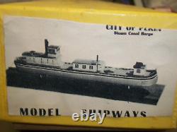 Model Sipways 1/8 = 1' Scale City Of Pekin, Steam Canal Barge