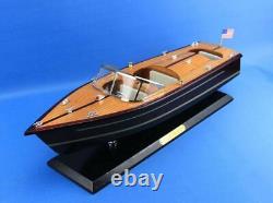 Model Speedboat 20 Chris Craft Triple Cockpit Assembled Nautical Decor Gift New