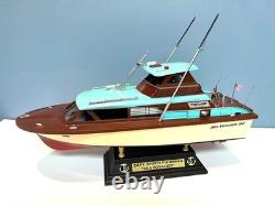 Model Sports Fishing Boat Cabin Cruiser Model Yacht 17 Long with Base