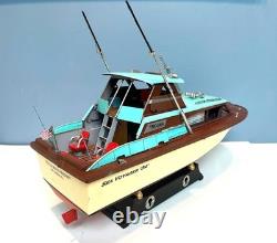 Model Sports Fishing Boat Cabin Cruiser Model Yacht 17 Long with Base