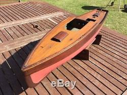 Model boat. Aquila wooden hull