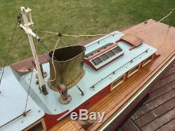 Model boat. Bassett lowke John Langford design. Electric power 1950s