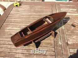 Model boat. Pre war wood construction