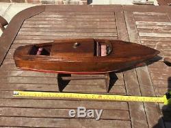 Model boat. Pre war wood construction