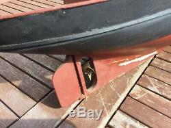 Model boat. Vintage 1950s wooden plank 3ft model