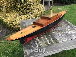 Model boat early 20th century. Scarce pre war stuart turner petrol engine