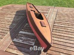 Model boat hull, lovely vintage wood