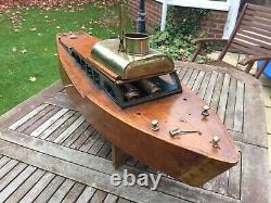 Model boat live steam 40 inch wood construction