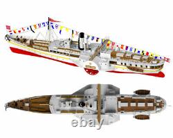 Modell-Tec Skibladner Paddle Steamer 160 Model Boat Kit RC Ready Design