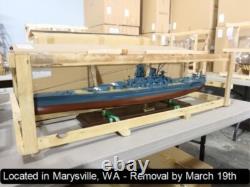 Musashi Japanese Battleship Model 40? Ship Model, New, Wood / Metal 1250