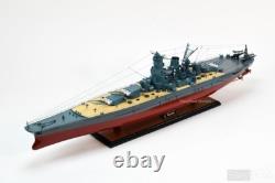 Musashi Japanese Battleship Model 40? Ship Model, New, Wood / Metal 1250